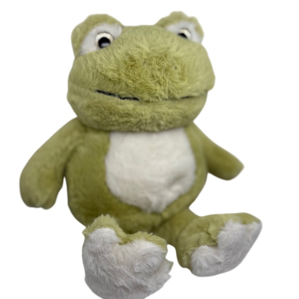 Burton + Burton Green Frog Plush Stuffed Animal Glitter Eyes 11 inch 9748810